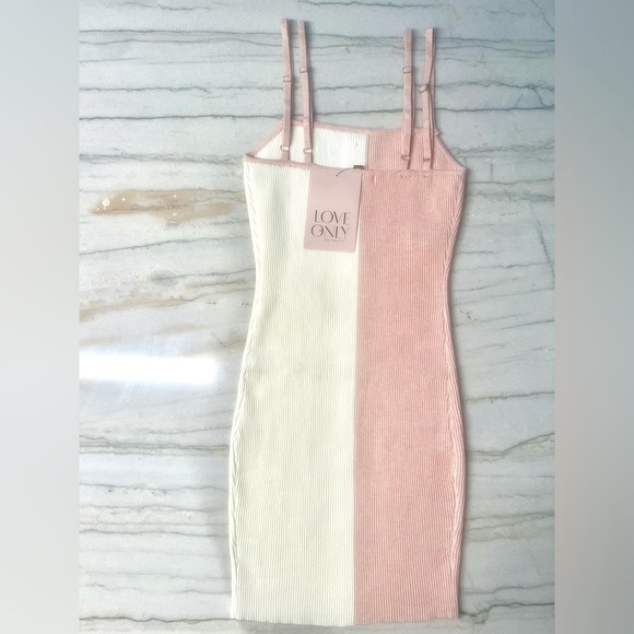 Blue Blush Color Block Sweater Mini Dress - Picture 2 of 4